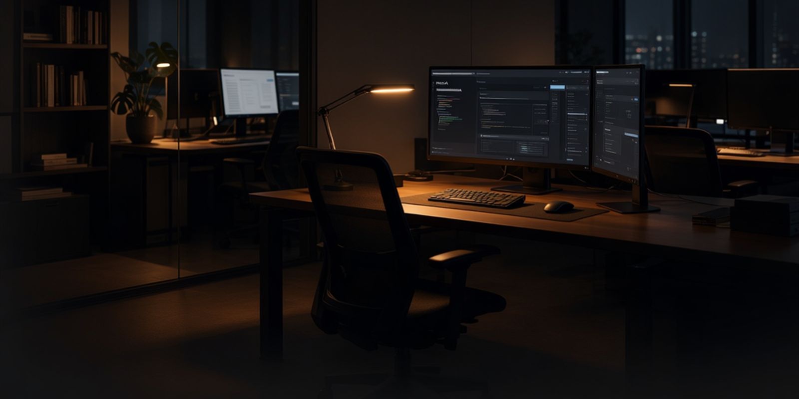 Office at night